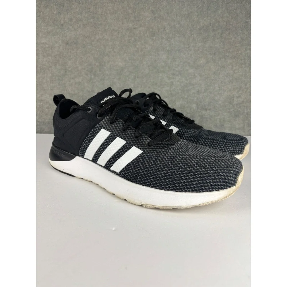 Adidas Cloudfoam Super Racer Sneaker BB9763 Size 13 Black White Mens